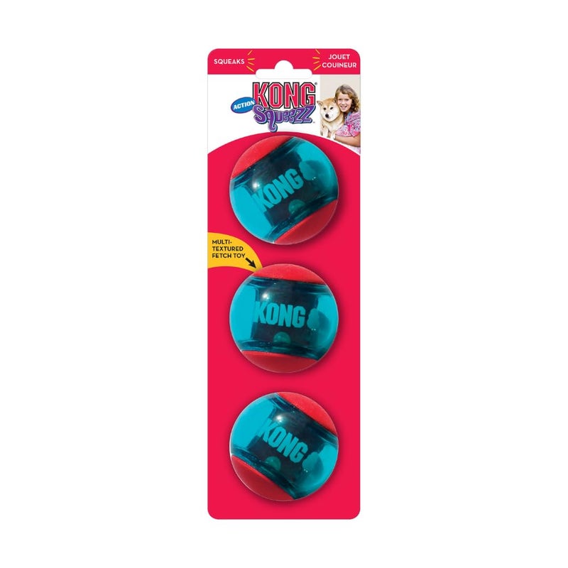 KONG Squeezz Action Ball Red Md - Image 1
